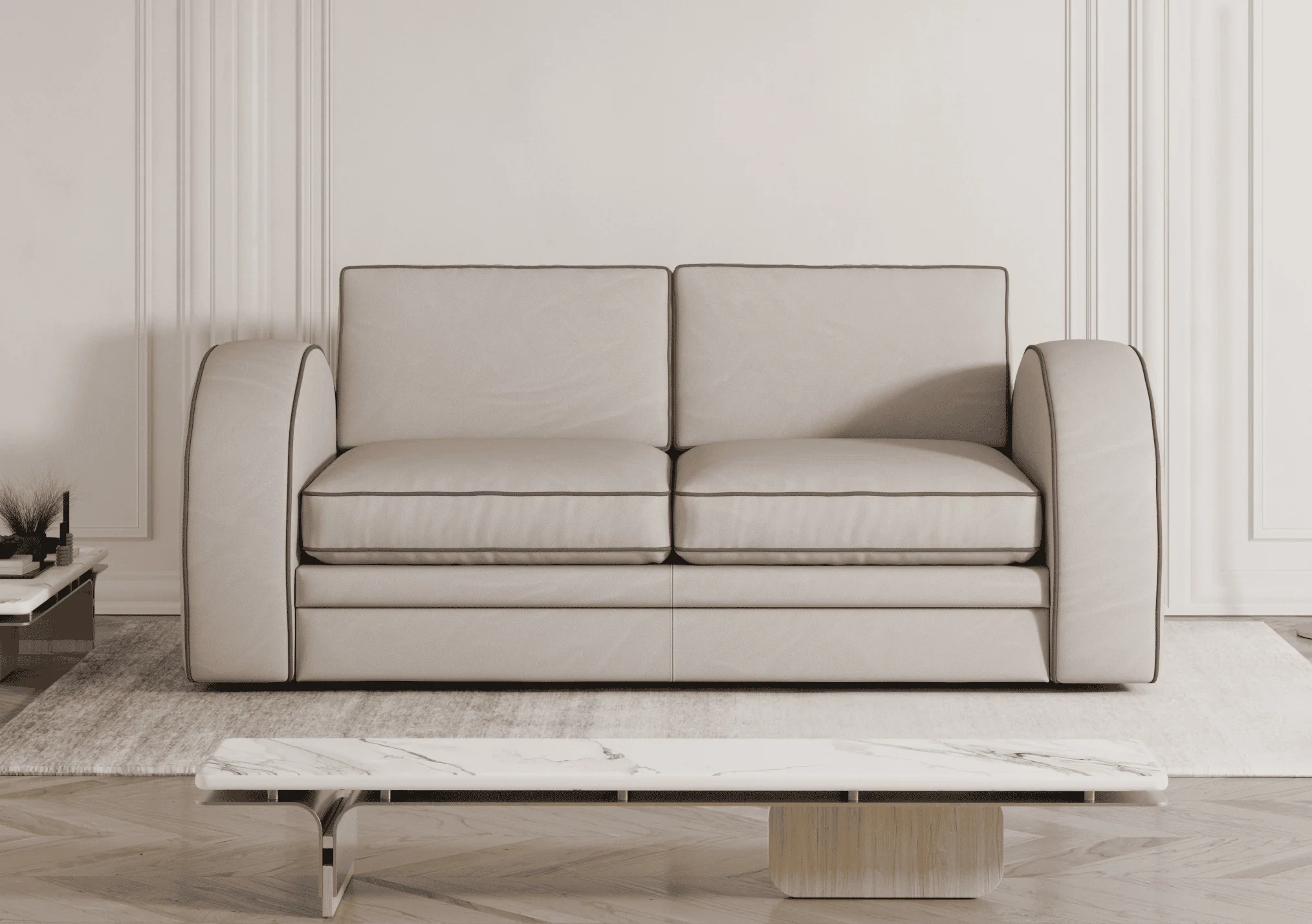 Gatsby leather room facing