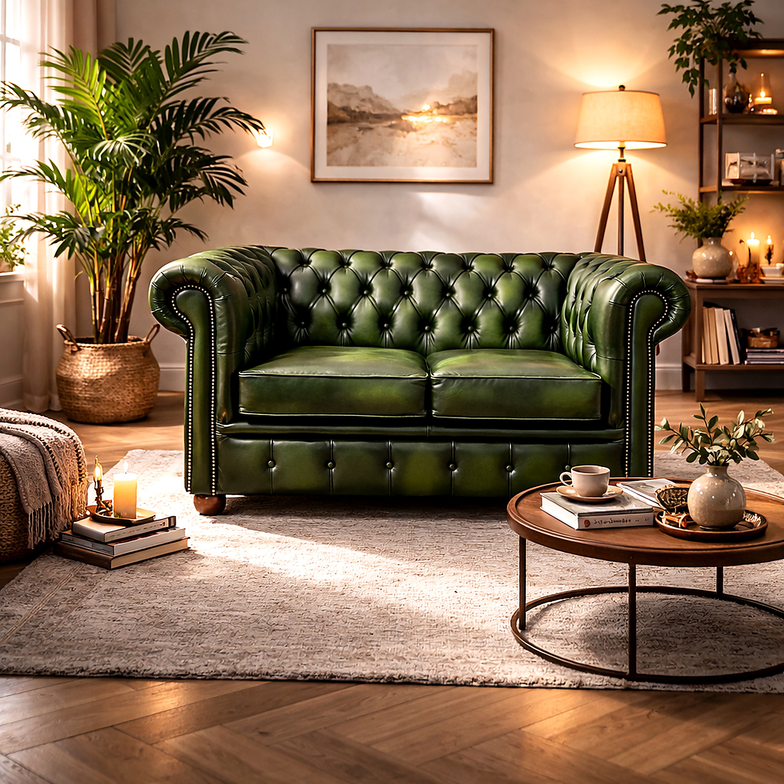 Chesterfield Tudor 2-Seater Sofa - Image 3