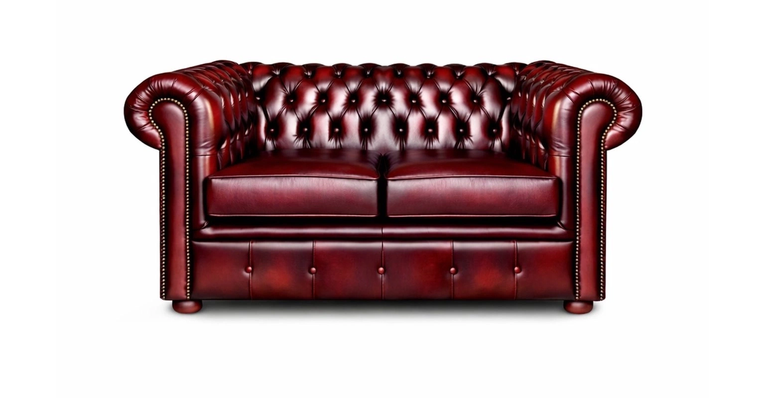 Chesterfield Tudor 2 Seater in Antique Brown Colourway