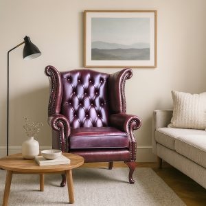 Chesterfield Tudor High-Back Armchair