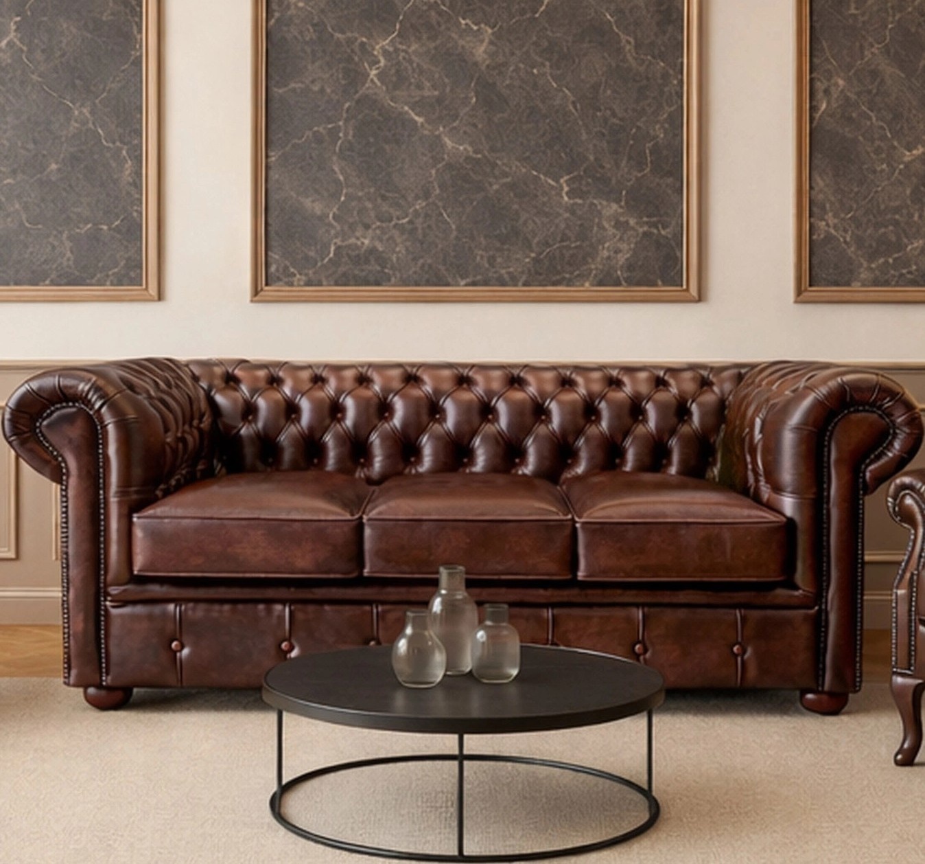 Chesterfield in Antique Brown