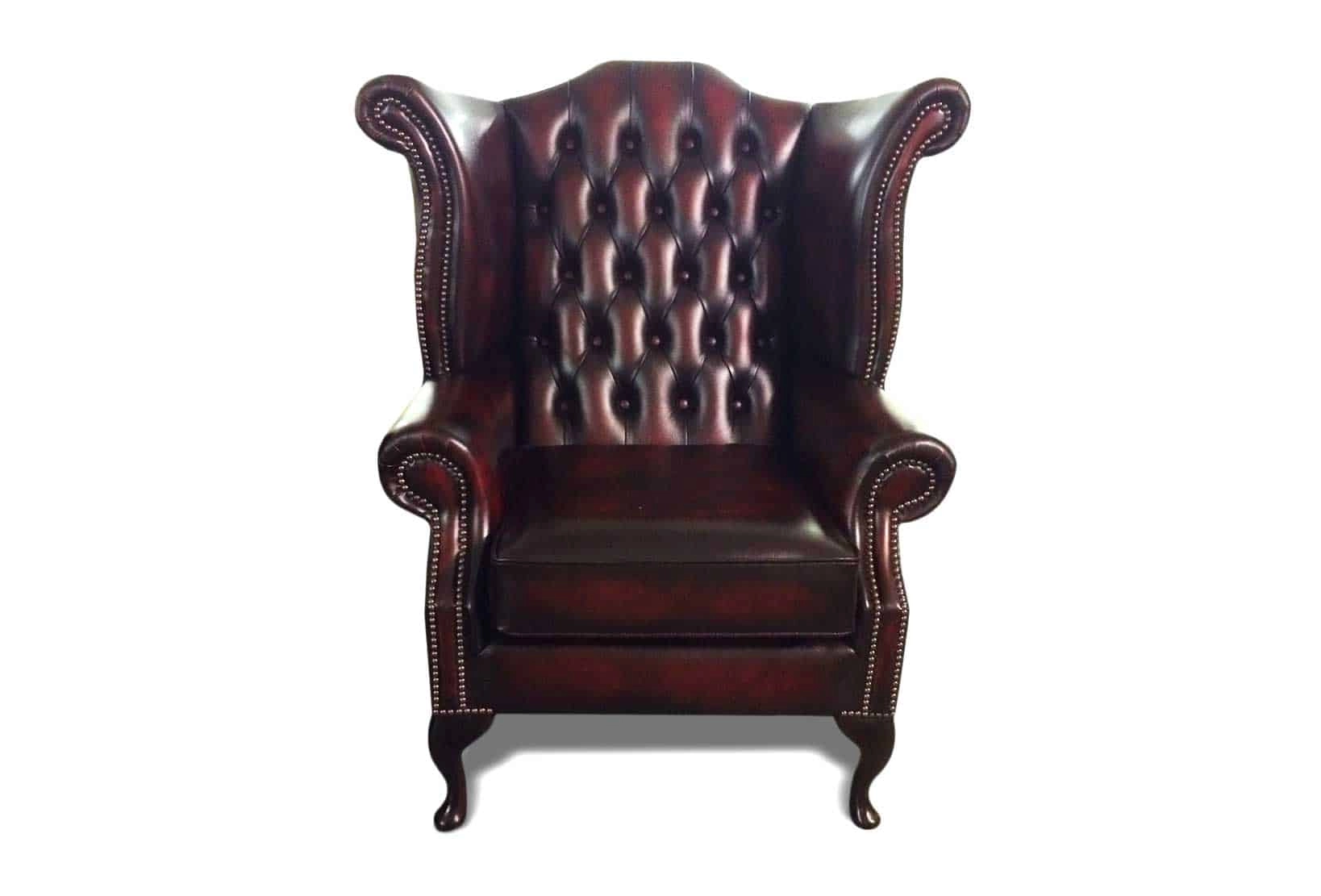 scroll chair in antique red