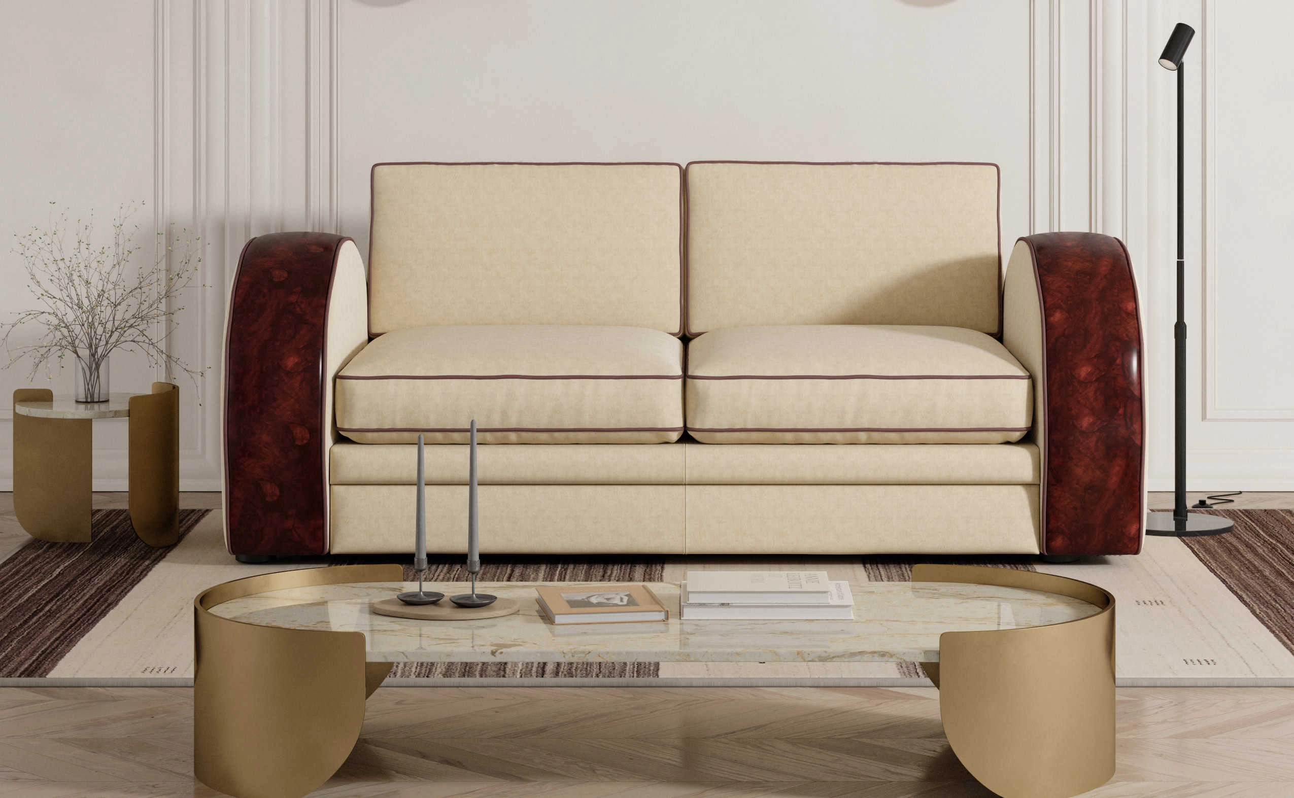 Gatsby Show-Wood Sofa - gatsby show wood room - 1 gatsby show wood room