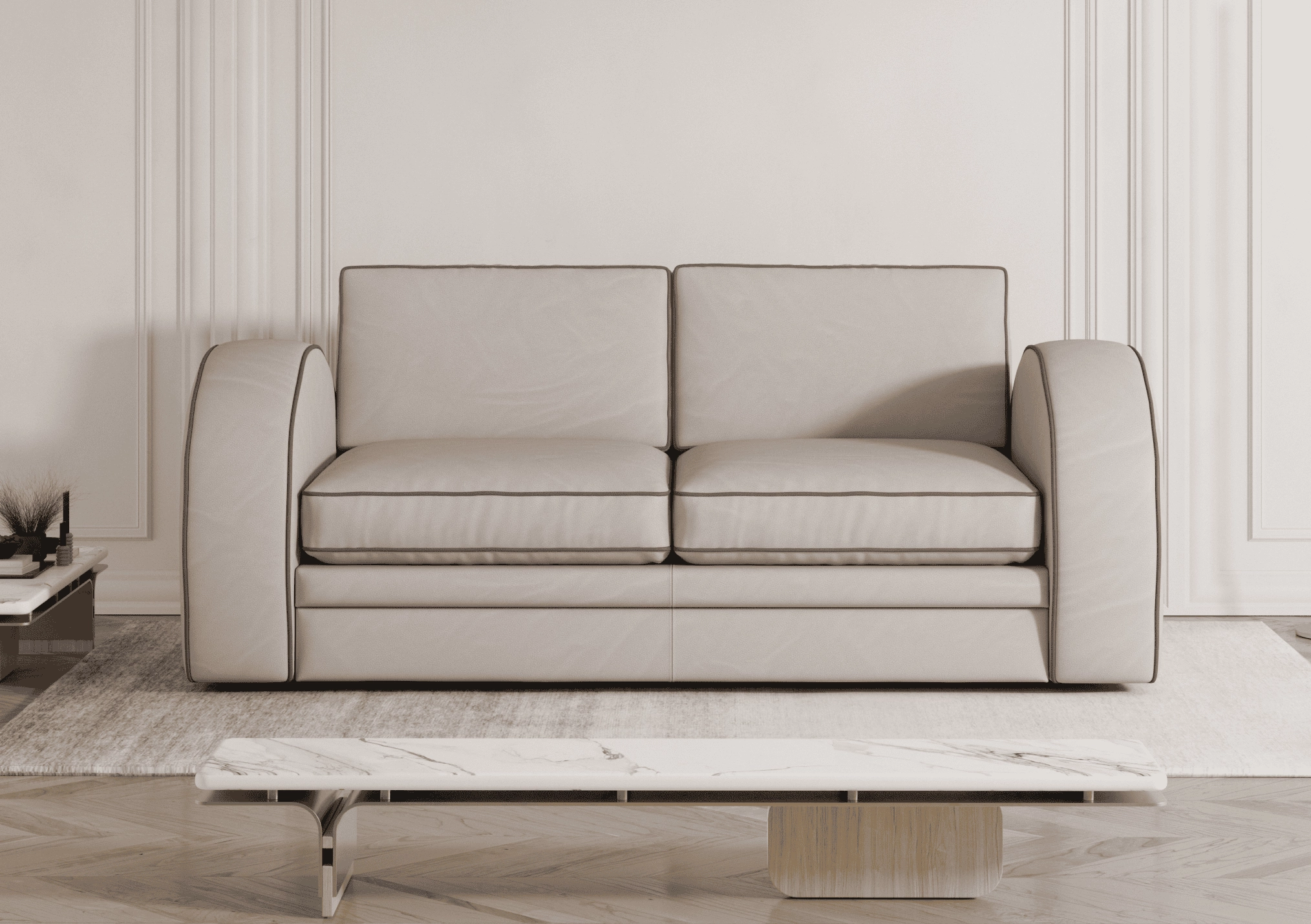 Gatsby leather room facing