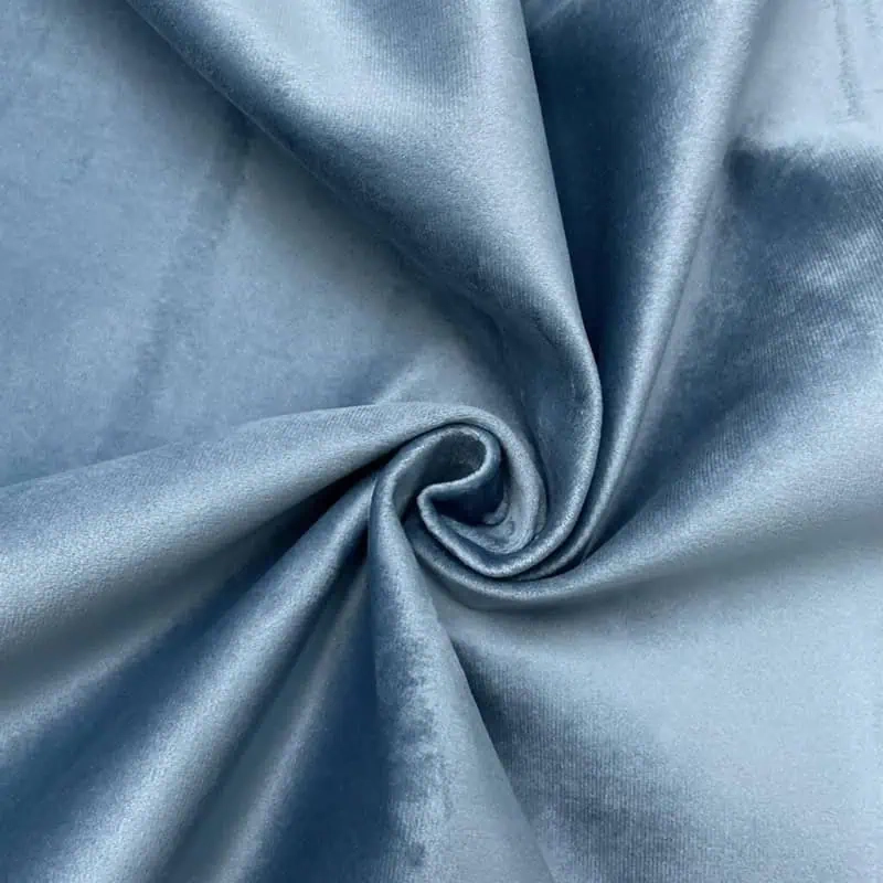 NEWMAN & BRIGHT | Gatsby Show-Wood Sofa Siscily Velvet Sky Blue