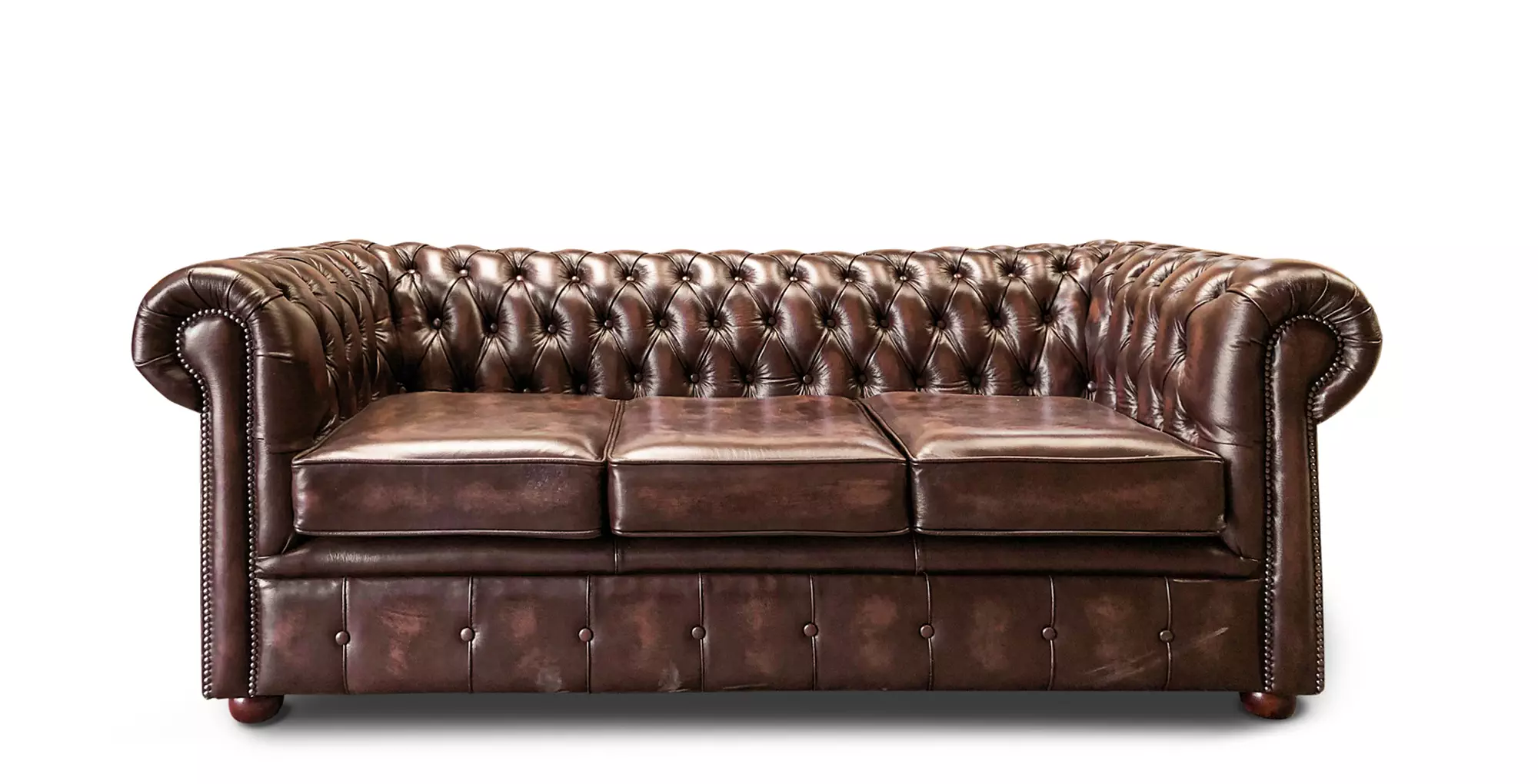 Special Offer Chesterfield Chesterfield Tudor 3 Seater in Antique Brown Colourway