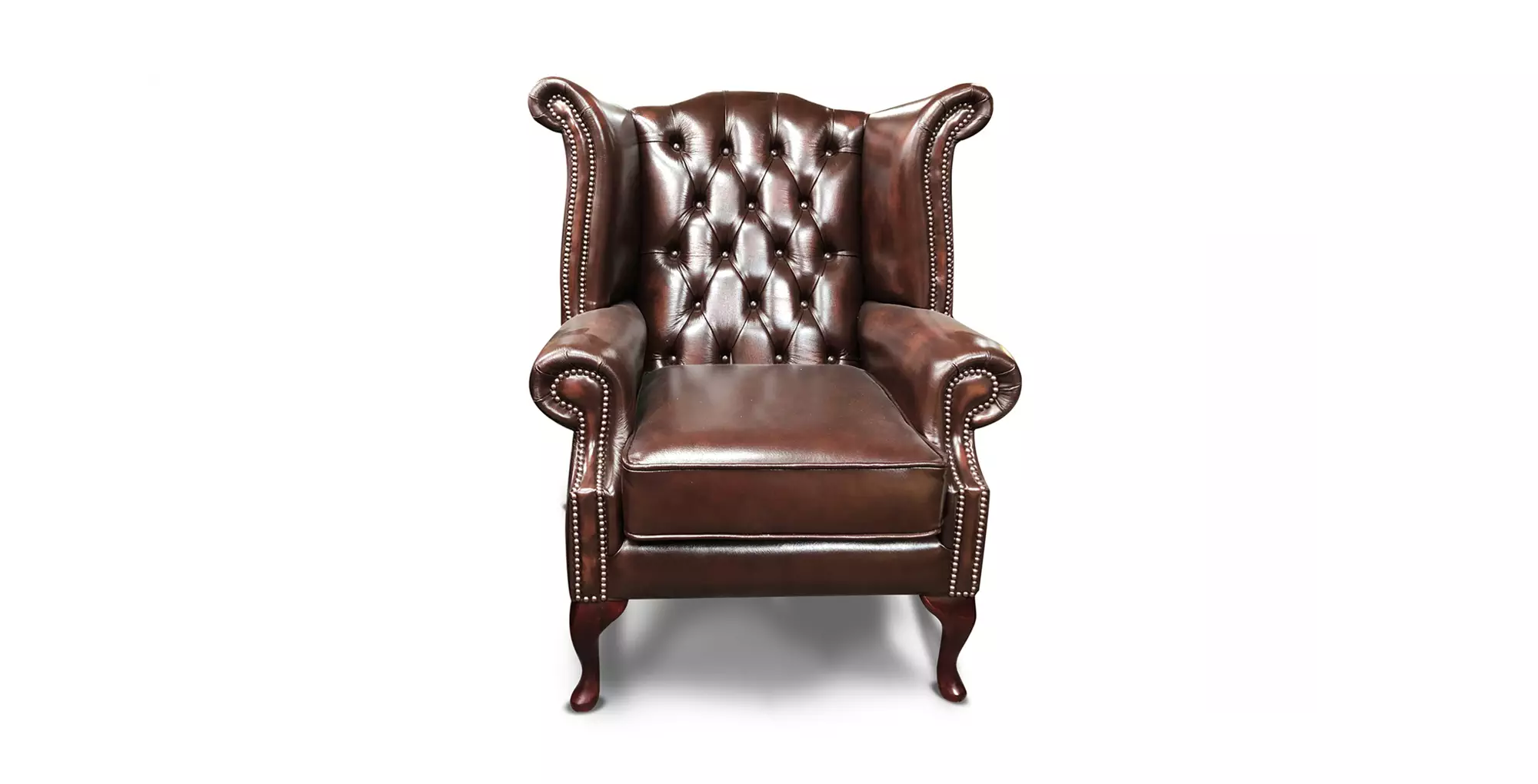 Special Offer Chesterfield Chesterfield Tudor High Back Chair in Antique Brown Colourway