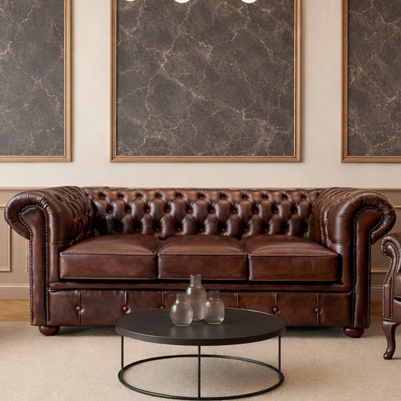 Chesterfield in Antique Brown